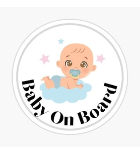 Arabada bebek var Baby On Board Sticker Etiket 19CM md5