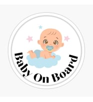 Arabada bebek var Baby On Board Sticker Etiket 19CM md5