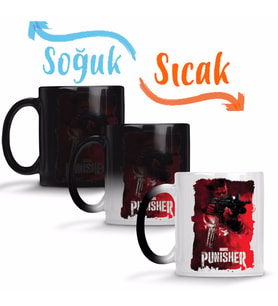 Punisher Sihirli Kupa Bardak Porselen
