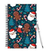 Yılbaşı İçin Kişiye Özel  Ahşap Defter Kalem Hediye Seti HC17