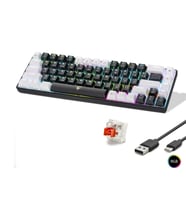Mekanik Klavye Tri Mod Rgb Red Switch - Siyah Beyaz Mf1703B
