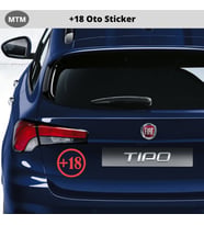 +18 Oto Sticker 10 CM