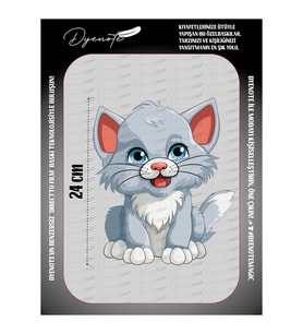 Tatlı Kedicik Cute Kitty Çizgi Press Tekstil Ütü İle Yapışabilen Transfer Baskı Kağıdı DTF BASKI (Karışık)