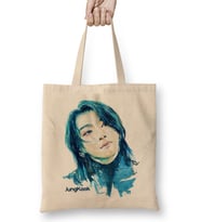 Bts Jungkook Turquoise Bez Çanta Uzun Saplı
