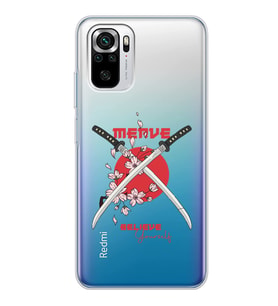 Xiaomi Sakura Sword Tasarımlı Şeffaf Telefon Kılıfı