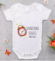 BK Kids İsimli Uyandırma Servisi Tasarımlı Bebek Body Zıbın - Model 1