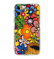 PrintiFy iPhone 11 Pro Max ile Uyumlu Retro Color 2  Kamera Korumalı Şeffaf  Kılıf
