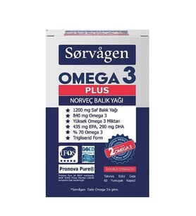 Sorvagen Omega 3 Plus Norveç Balık Yağı 60 Kapsül
