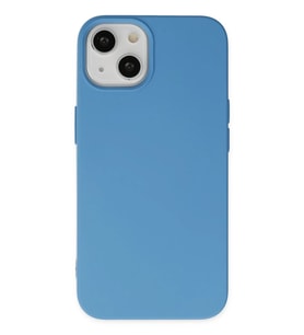 Mey İthalat® iPhone 14 Kılıf Nano içi Kadife Silikon - Mavi