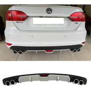 Vw Jetta Mk6 Gri Difüzör 4 Krom Egzoz Görünümlü Difizör Arka Ek Body Kit 2010-2014
