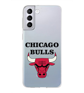 Samsung Galaxy S21 Plus Kapak Chicago Bulls Tasarımlı Şeffaf Silikon Kılıf