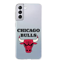 Samsung Galaxy S21 Plus Kapak Chicago Bulls Tasarımlı Şeffaf Silikon Kılıf