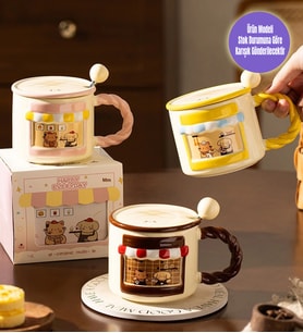 Kahve Sokağı Temalı Seramik Kupa