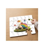 Gökkuşağı Salyangoz Tasarımlı 24 Parça Ahşap Çocuk Puzzle MPK0061