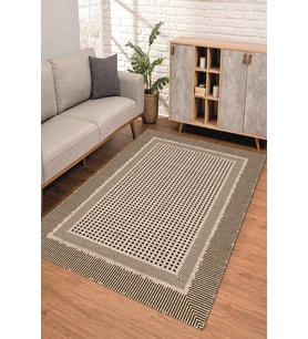 Dijital Kaymaz Taban Yıkanabilir Renkli Salon Halısı Mutfak Halısı Yolluk ND-SD-1158 (Kahverengi)