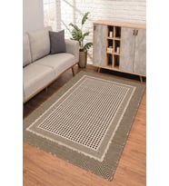 Dijital Kaymaz Taban Yıkanabilir Renkli Salon Halısı Mutfak Halısı Yolluk ND-SD-1158 (Kahverengi)