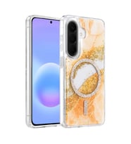 Onegif Samsung Galaxy A56 Lotus Simli Magsafe Kapak - Turuncu
