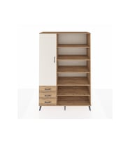 Hyperion Dolap 9 Raflı 3 Çekmeceli 3 Kapaklı 132x44x195 Çam-Aytaşı/Çam