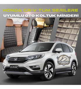 Honda Cr-V Antrasit Renk Tay Tüyü Cepli & Terletmez Sırtlı Oto Koltuk Minder Seti - Koltuk Koruma Kılıfı (ÖN & ARKA TAM SET)