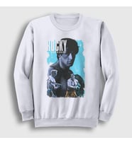 Presmono Unisex Beyaz Victory Film Rocky Sweatshirt 250598tt