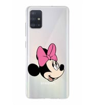 Samsung Galaxy A51  Kapak Minnie Mouse Tasarımlı Şeffaf Silikon Kılıf
