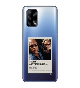 Oppo A74 Uyumlu Hızlı ve Öfkeli Minimalist Poster Desenli Şeffaf Telefon Kılıfı