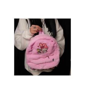 Sanrio Kawai Karrakterleri Kitty -melody -kuromi Peluş Sırt Çantası (Pembe)
