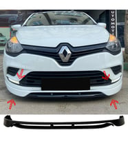 Renault Clio 4 2 Parça Ön Ek Plastik Siyah karlık-ön-ek-bodykit 2016 2018 2019 Makyajlı Kasa