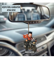 Kişiye Özel Karikatür Erkek Ayna Süsü – Araç İçi Esprili Hediyelik