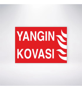 Yangın Kovası 21x38 Arkası Yapışkanlı Sticker IGP1166