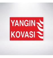 Yangın Kovası 21x38 Arkası  Yapışkanlı Sticker IGP1166