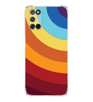 PrintiFy Oppo A52 Uyumlu Köşe Korumalı Renk Cümbüşü A Tasarımlı Şeffaf Silikon Kılıf
