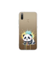 General Mobile GM 10 ile Uyumlu Splash Panda Tasarımlı Şeffaf Silikon Kılıf