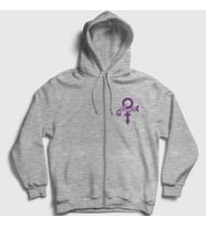 Presmono Unisex Gri Logo Prince Fermuarlı Kapüşonlu Sweatshirt 406509tt (Gri)
