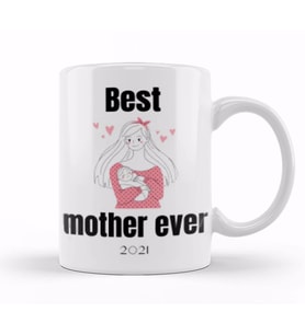Best Mother Ever 2021 Kupa Bardak Porselen