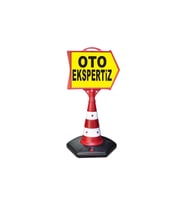 Oto Exspertiz Temalı Uyarı ve Ok Reklam Dubası