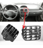 Clio 2 Orta Havalandırma Izgarası Sağ - Siyah