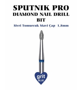 Elmas Sivri Tomurcuk Freze Mavi Çap 1,8mm