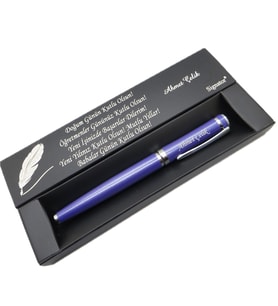 Signator® C562 Simli Mor Roller Kalem  İsme Özel Kalem  Hediyelik Kalem (Karışık)