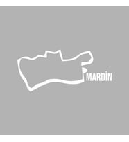 Mardin Harita Araba Sticker siyah 18x8 CM (Beyaz)