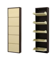 Formood Metal Ayakkabılık 5 Kapaklı Kahve