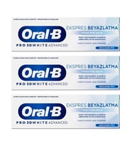 Oral-B Pro 3D White Advanced Ekspres Beyazlatma Ferah Parlaklık Diş Macunu 75 ml 3lü Paket