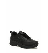 Kinetix Werrel Pu Siyah Unisex Günlük Sneaker Outdoor Ayakkabı (Siyah-Gri)