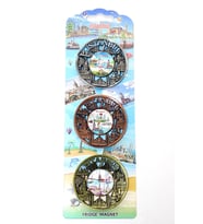 İstanbul Temalı Metal Magnet 3'lü Set Alk2890 (Çok Renkli)