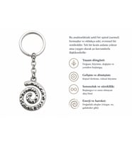 Spiral Form Anahtarlık  Sarmal Metal Uç Tasarım  Günlük Şık Aksesuar