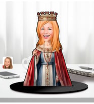 BK Gift Kişiye Özel Kadın Karikatürlü Ahşap Biblo-21, Arkadaşa Hediye, Sevgiliye Hediye
