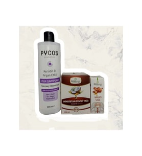 Hindistan cevizi yağı+argan yağı+ Keratin argan etkili mor şampuan