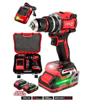 21V Kömürsüz Çift Akülü 10mm Metal Şanzıman Darbeli Matkap