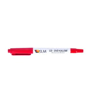 SLM Kırmızı Çift Uçlu Permanent CD/DVD Kalemi - 60'lı Koli