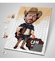 Kişiye Özel Kovboy Karikatürlü Puzzle